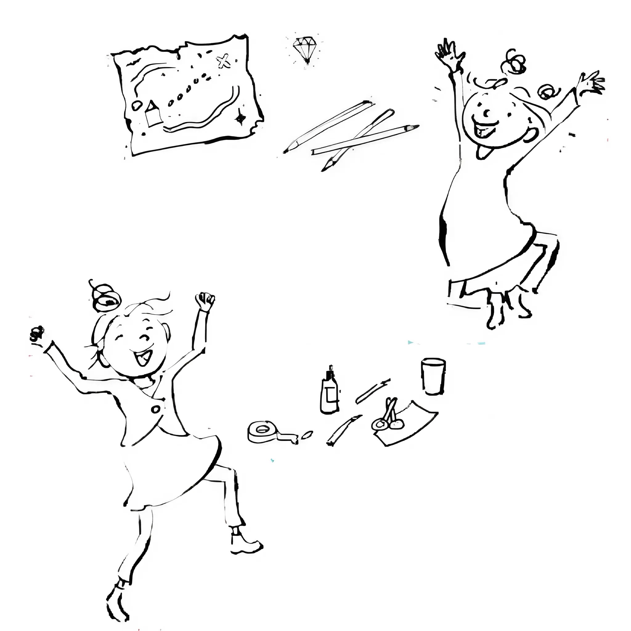 Zoete Zusjes ausdrucken und ausmalen