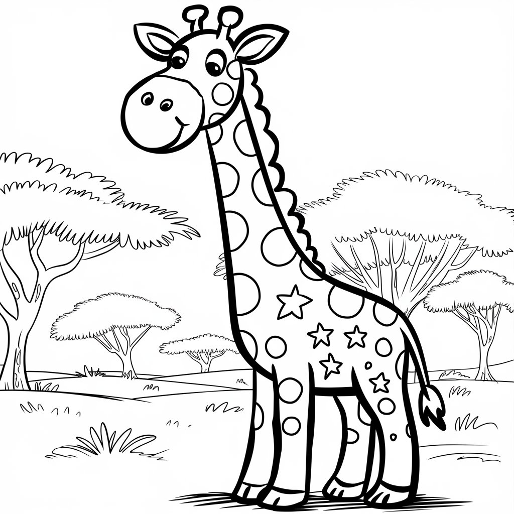ausmalbilder mandala giraffe