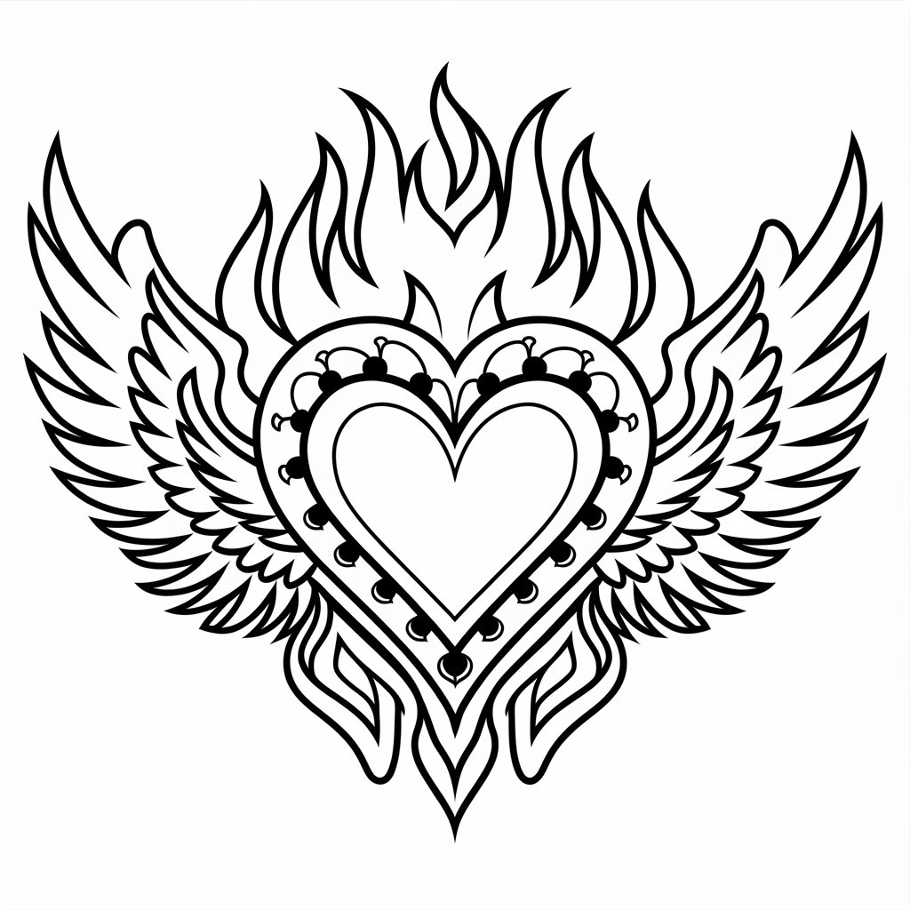 ausmalbild bär mit herz