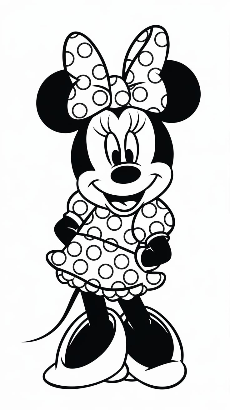 ausmalbild minni mouse
