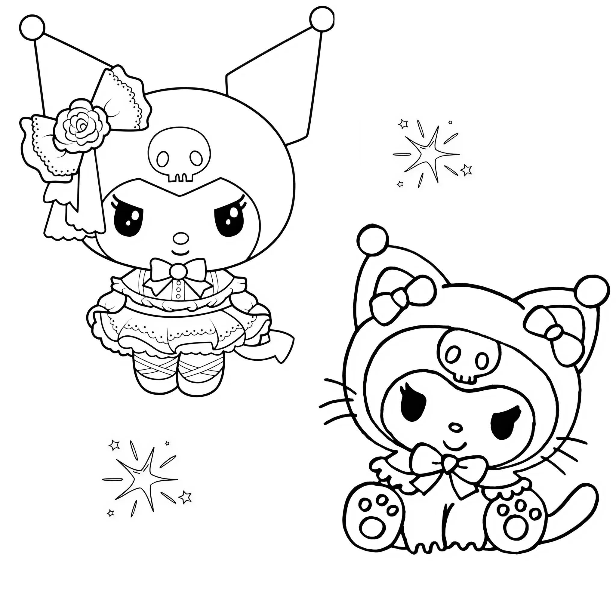 my melody and kuromi ausmalbilder