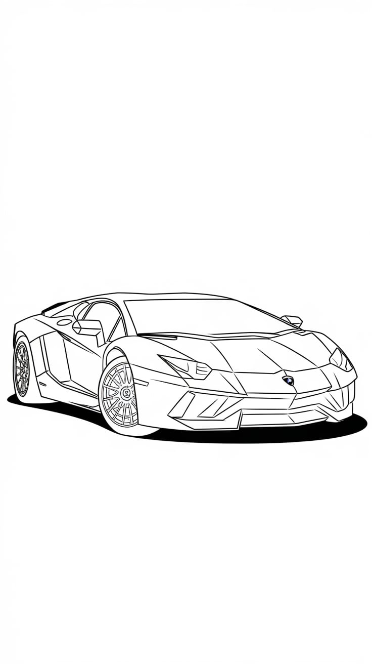 lamborghini aventador ausmalbild
