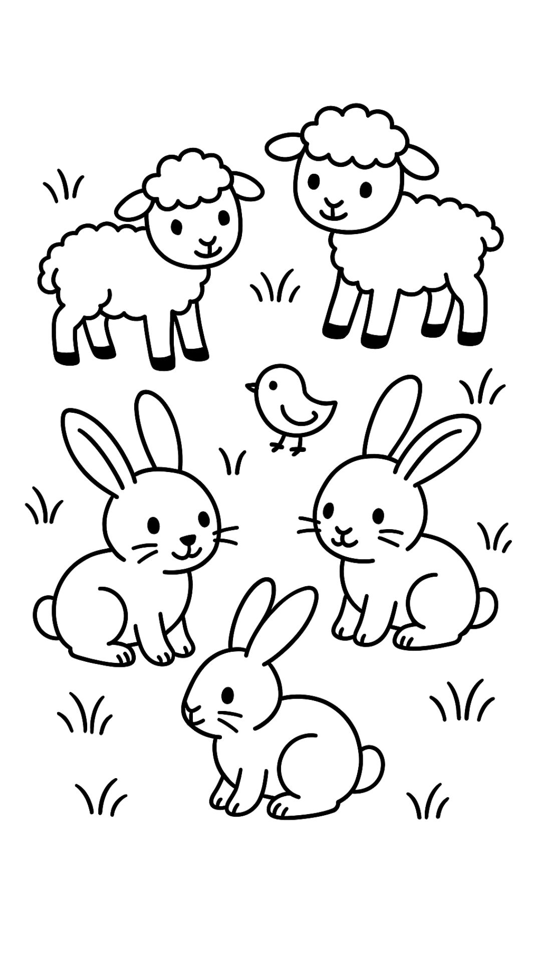 ausmalbild frühling einfach