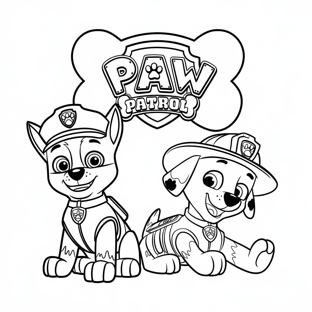 ausmalbilder paw patrol kostenlos