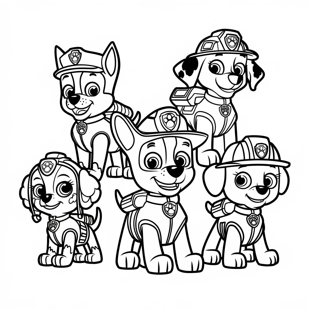 ausmalbild paw patrol kostenlos
