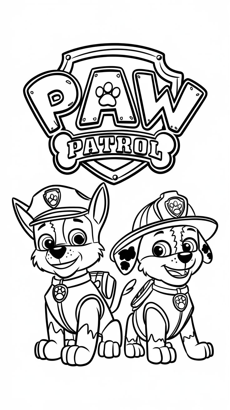 paw patrol ausmalbilder marshall