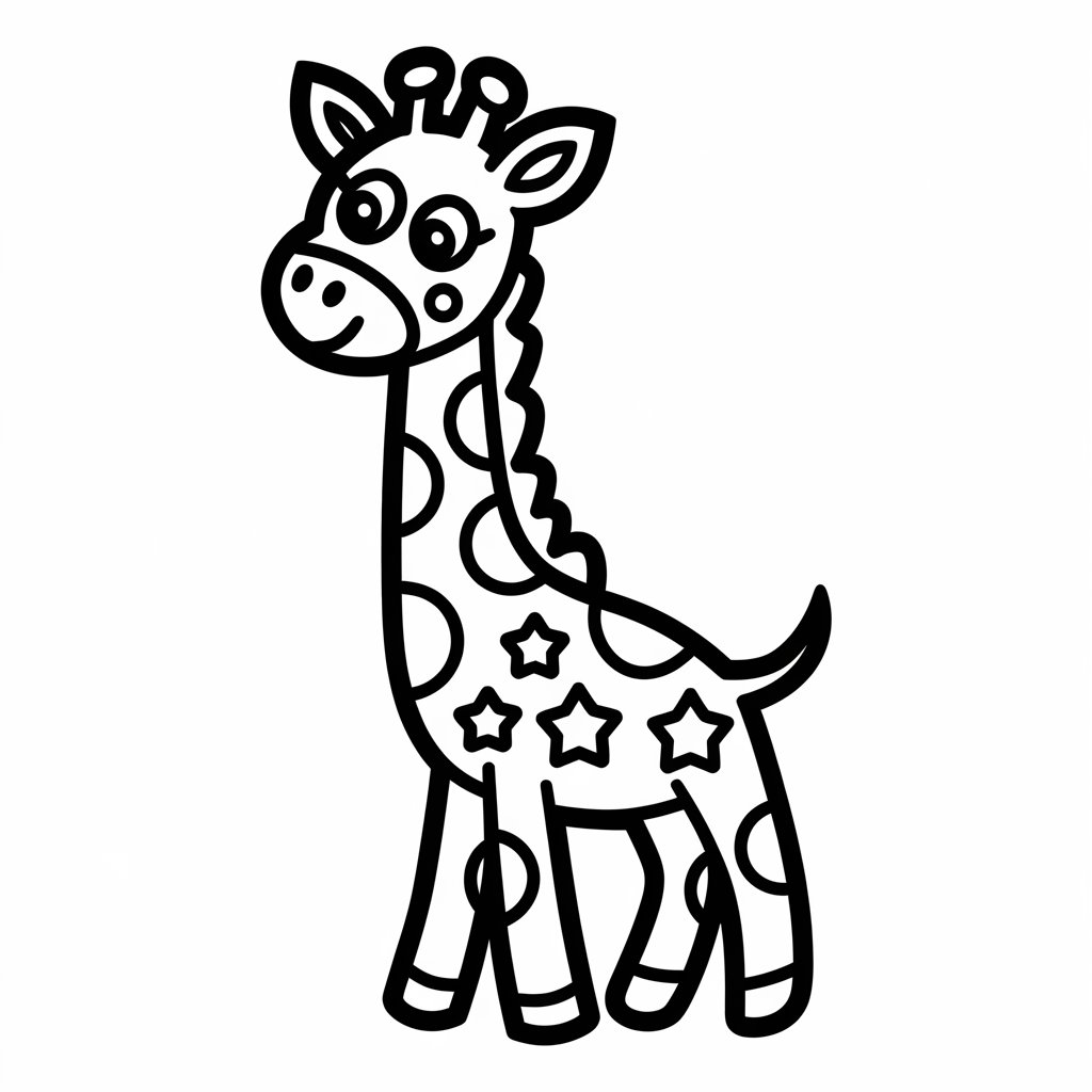 giraffe ausmalbild kostenlos