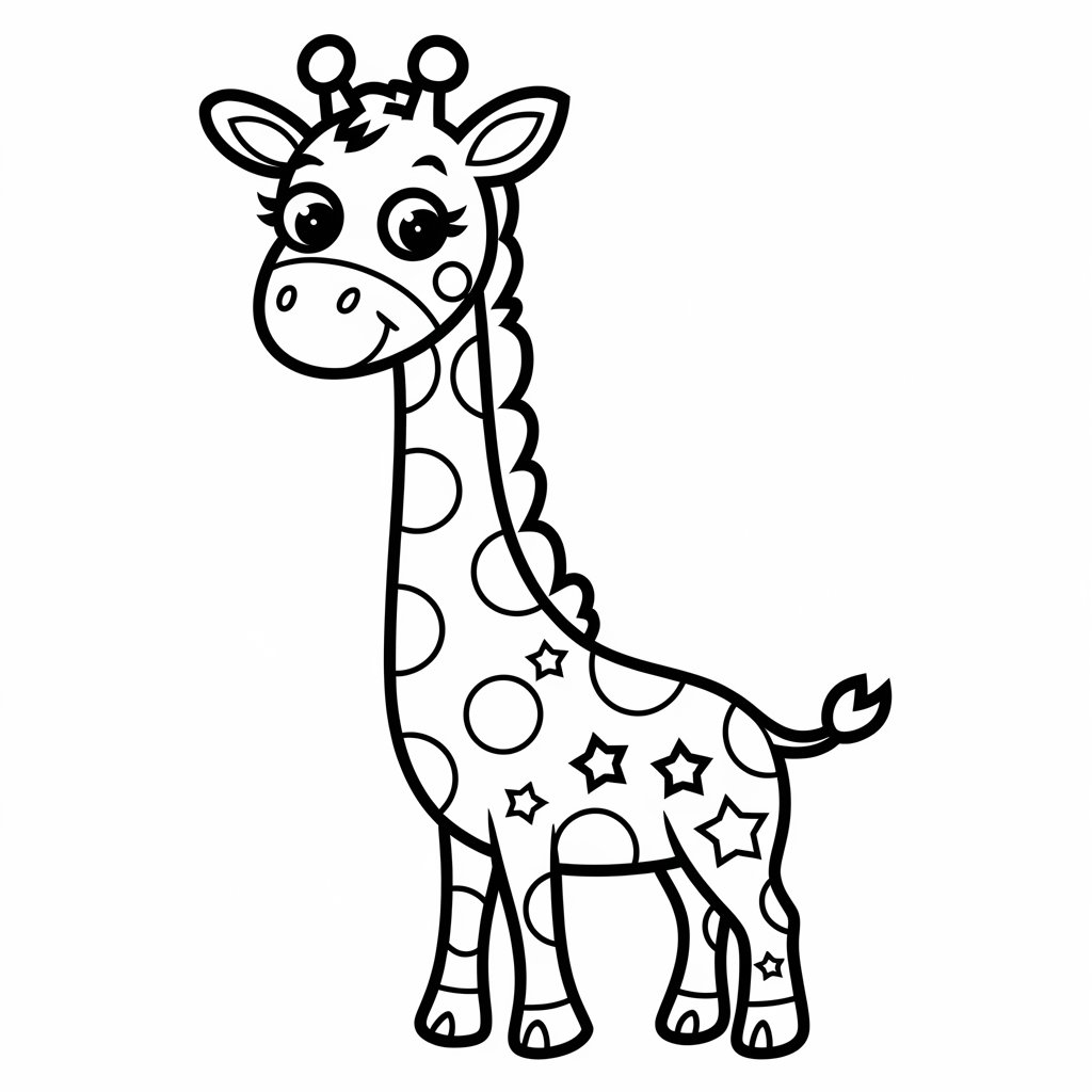 giraffe ausmalbild pdf