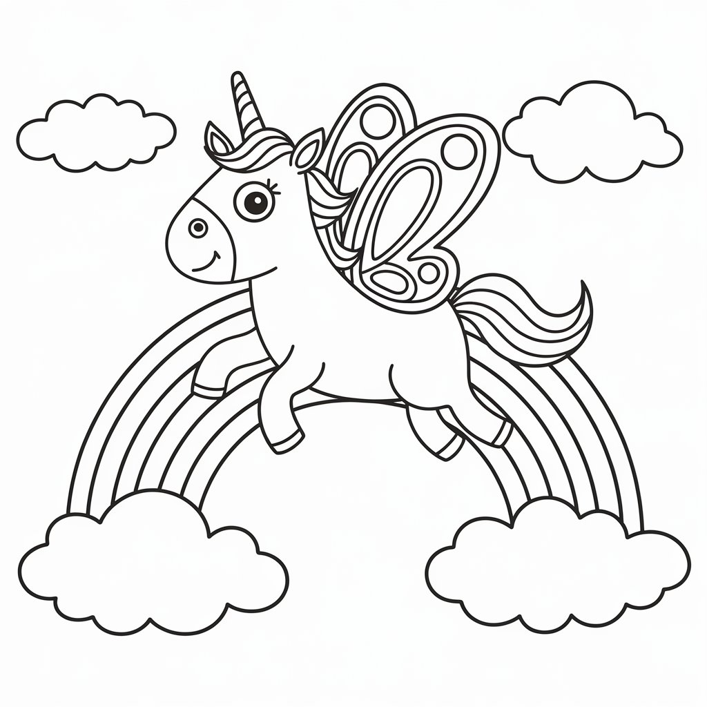 einhorn regenbogen ausmalbilder
