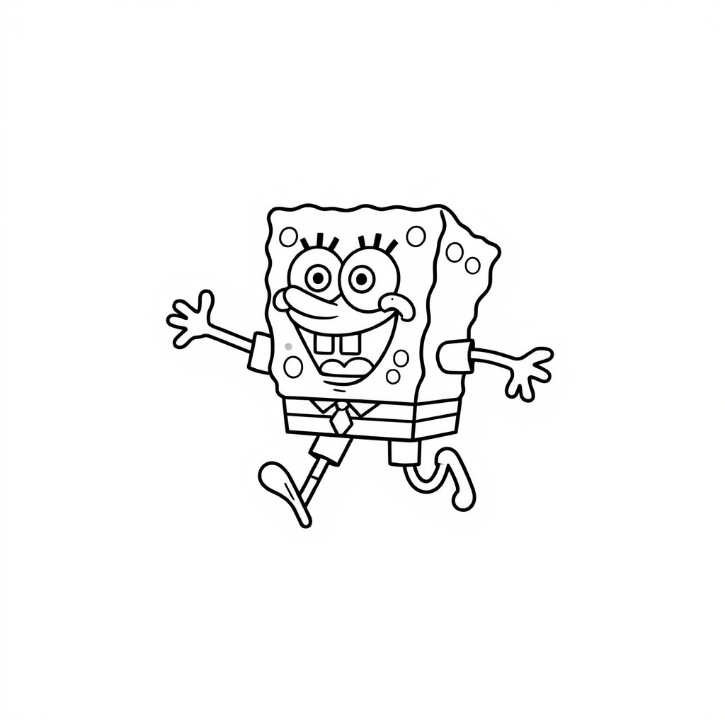 ausmalbild spongebob schwammkopf
