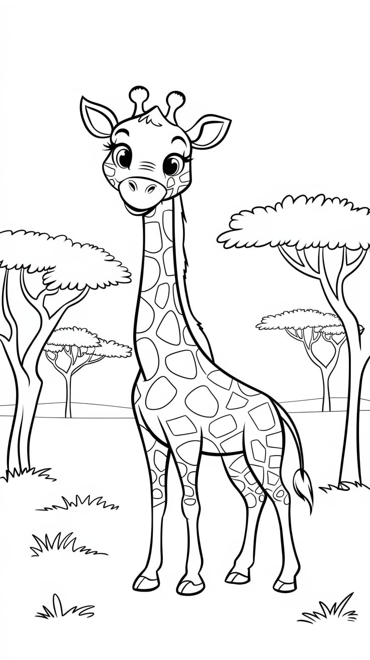 ausmalbilder giraffe ausdrucken
