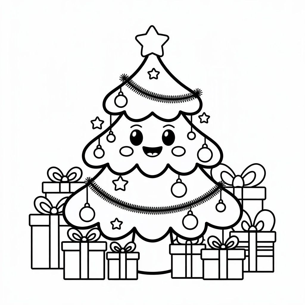 weihnachtsbäume ausmalbilder