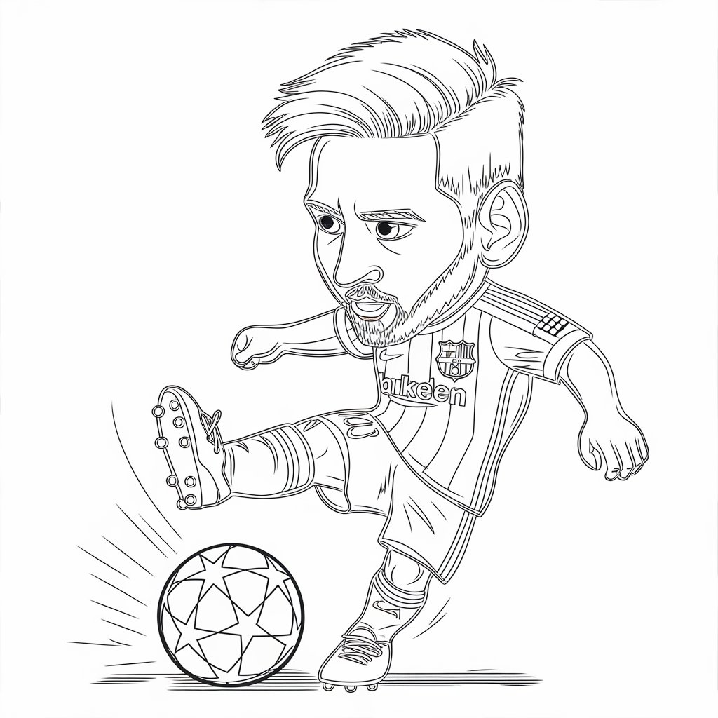 messi ausmalbilder