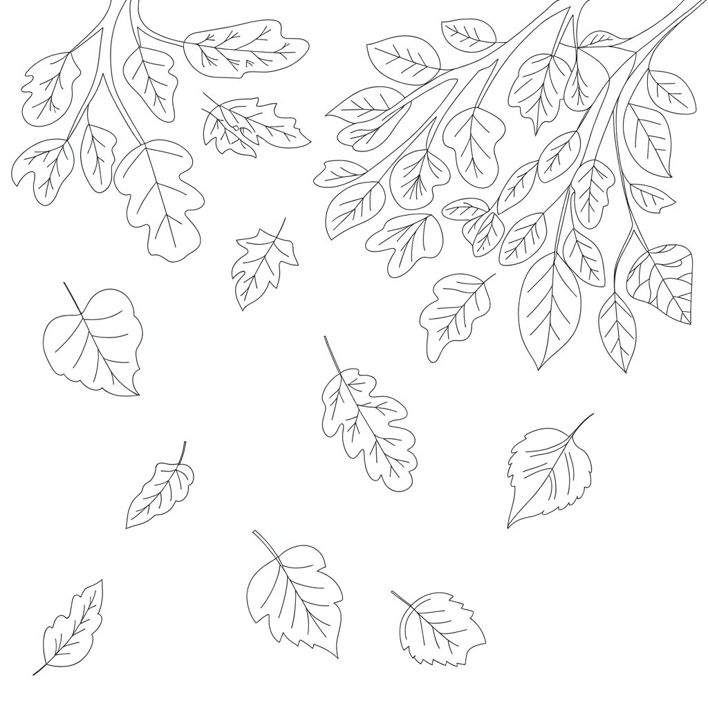 Fallende Blätter Vorlage kostenlos herunterladen