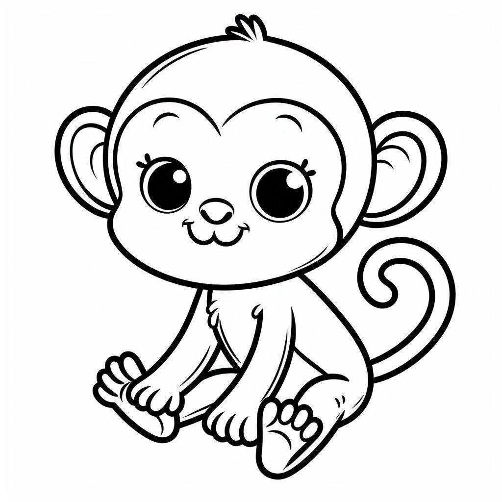ausmalbilder affe kostenlos ausdrucken