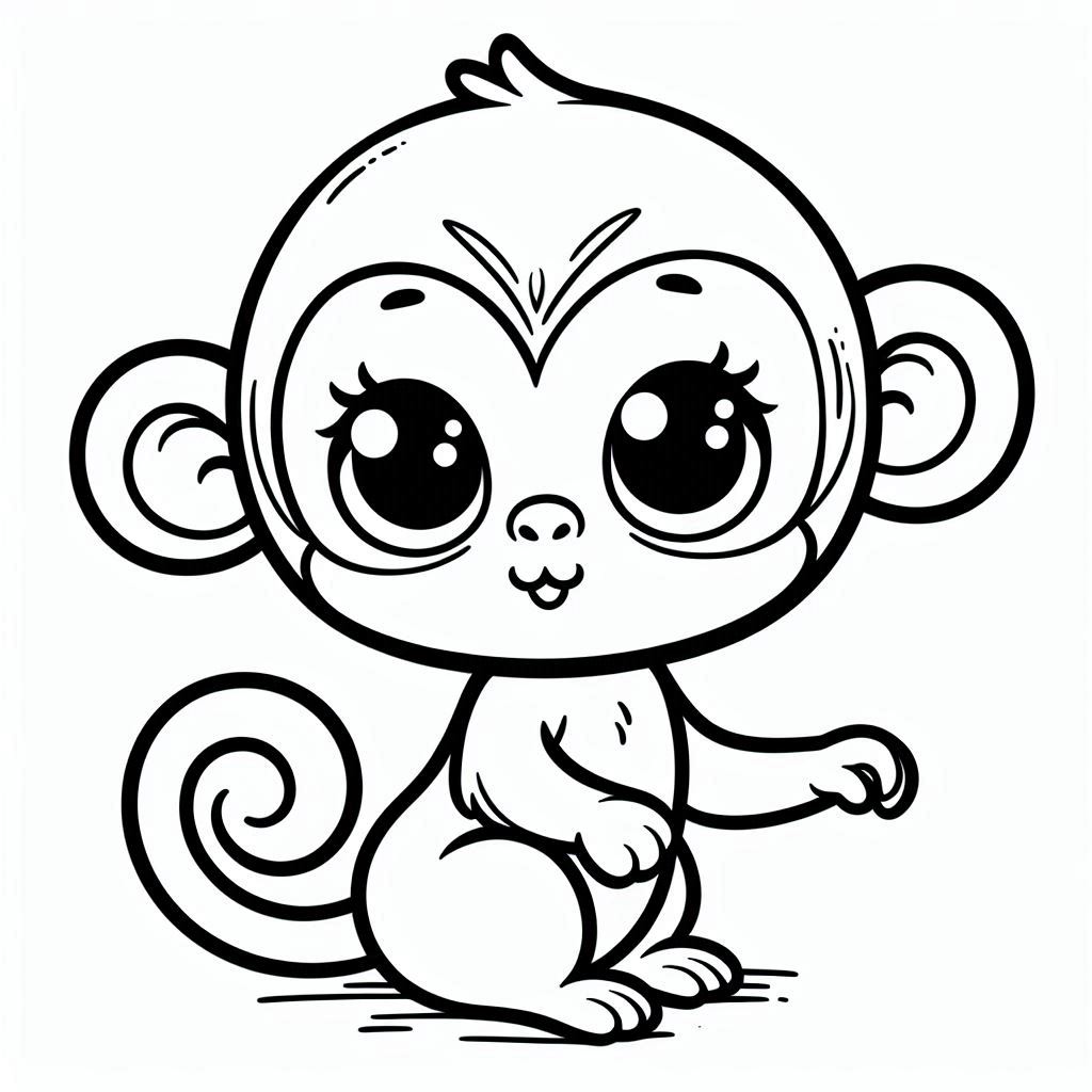 ausmalbilder affe kostenlos