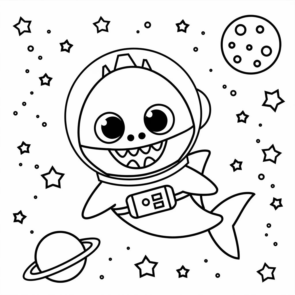 ausmalbilder monster hai