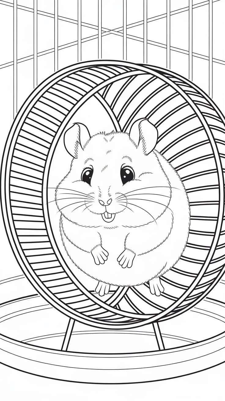 ausmalbild hamster comic