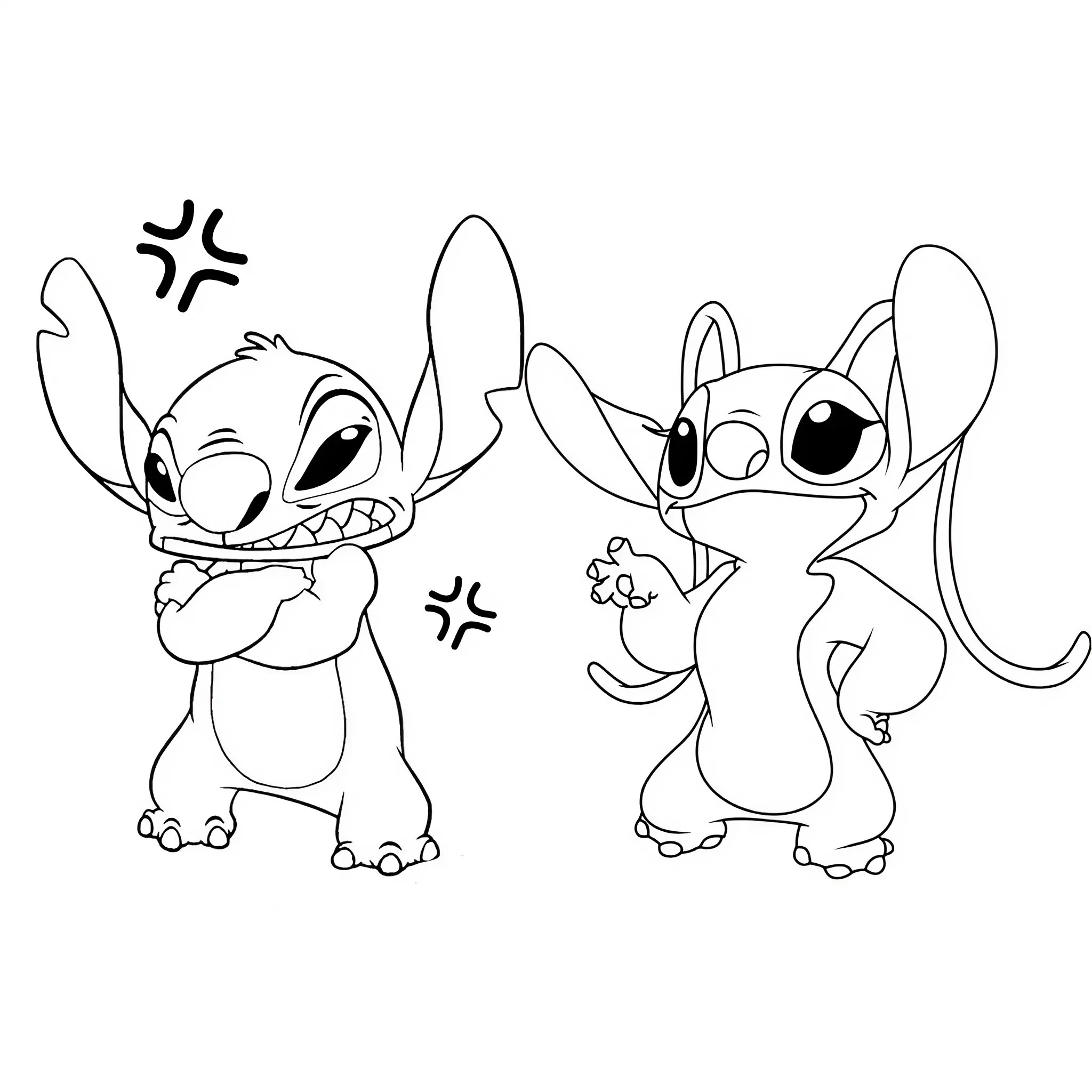 stitch und angel ausmalbilder