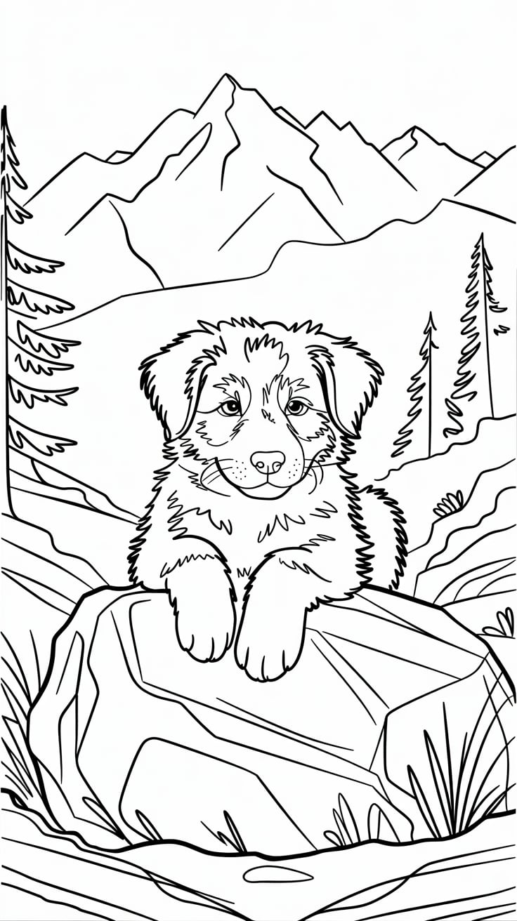 ausmalbilder tiere hunde welpen