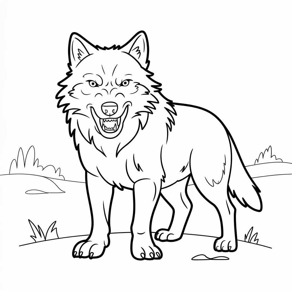 ausmalbilder wolf
