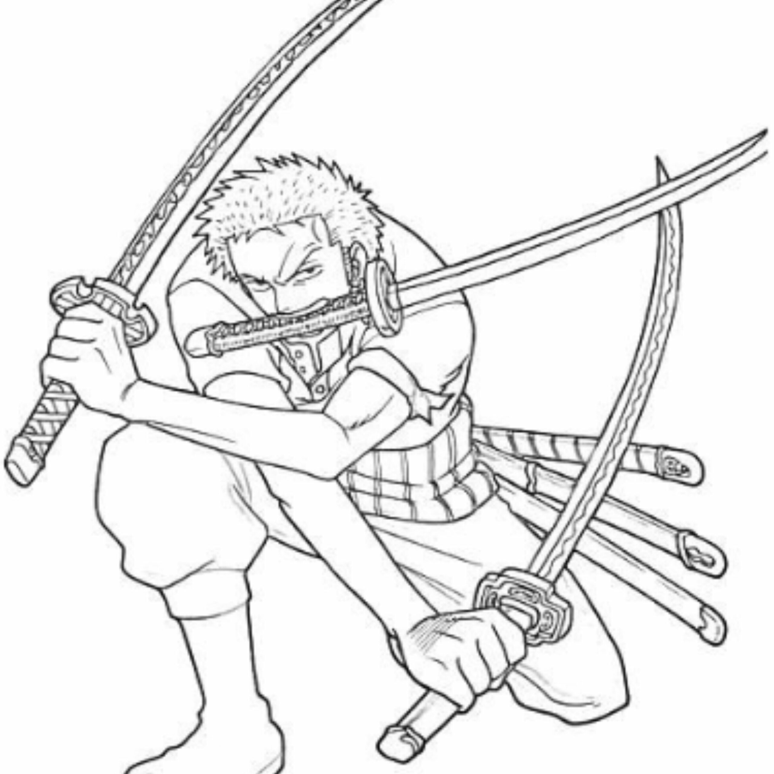 one piece ausmalbilder zorro