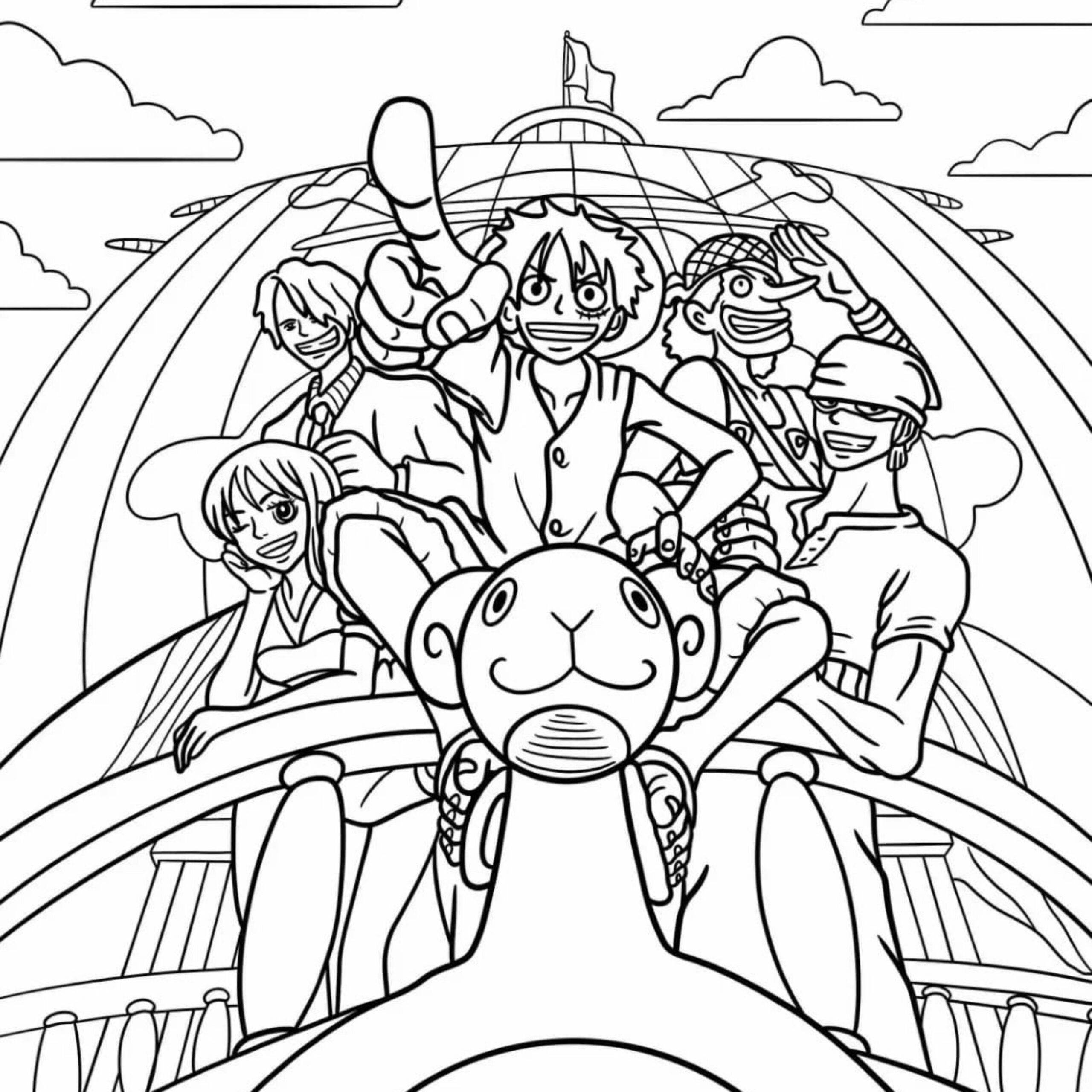 one piece zorro ausmalbild