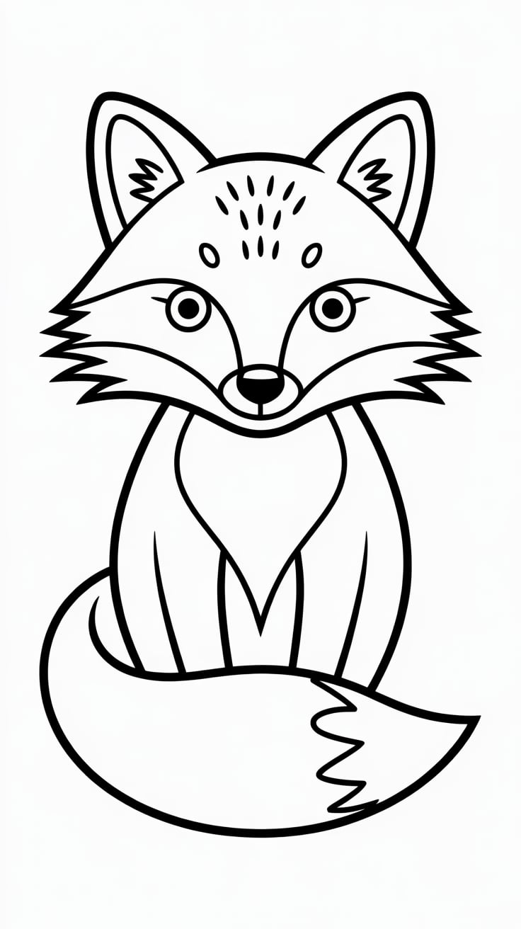 baby fuchs ausmalbild