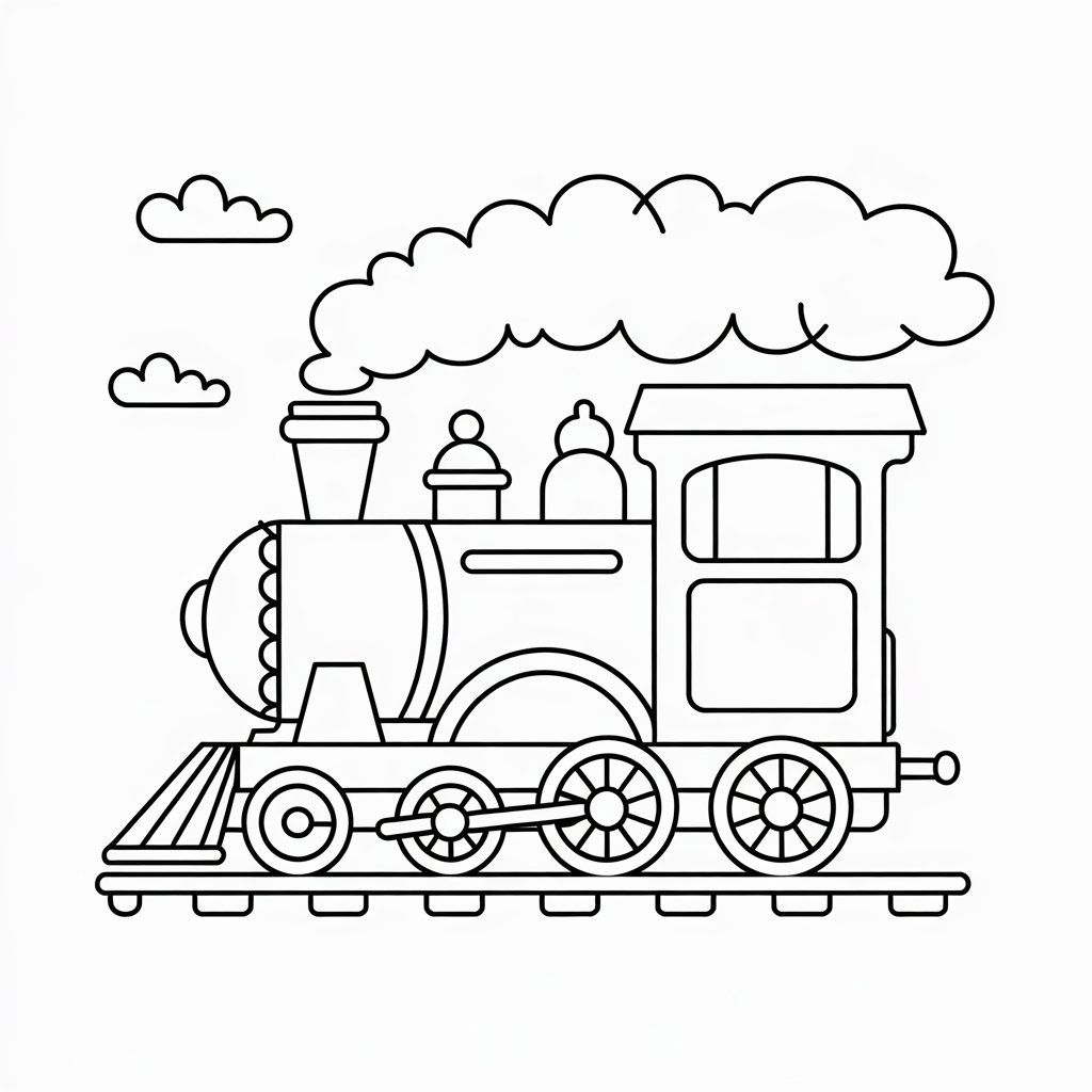 eisenbahn zug ausmalbild