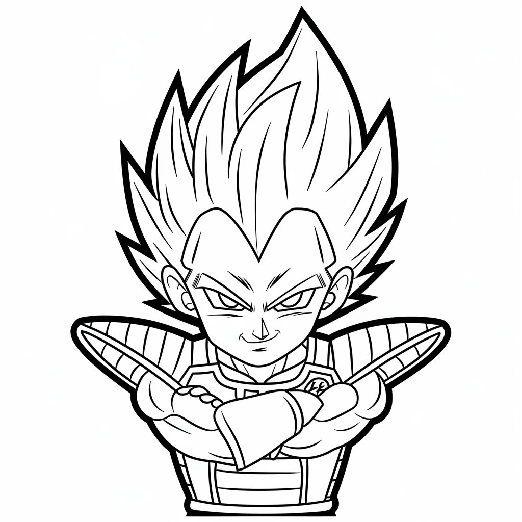 ausmalbilder dragon ball vegeta