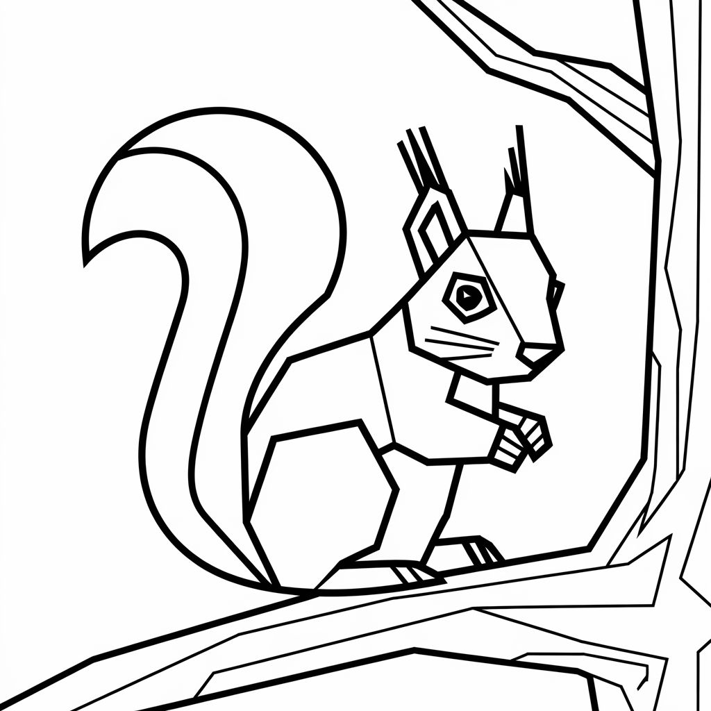 ausdrucken eichhörnchen ausmalbild