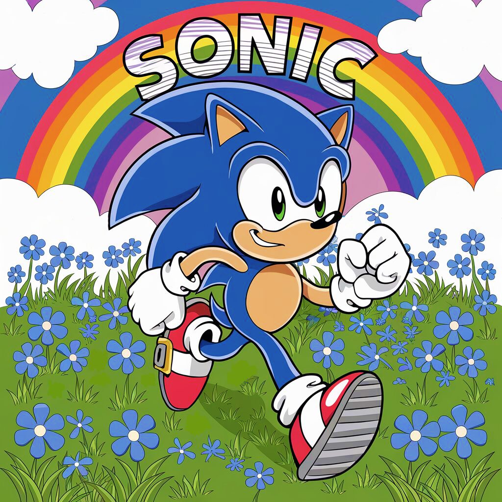 Sonic Ausmalbild und sein Ursprung cover