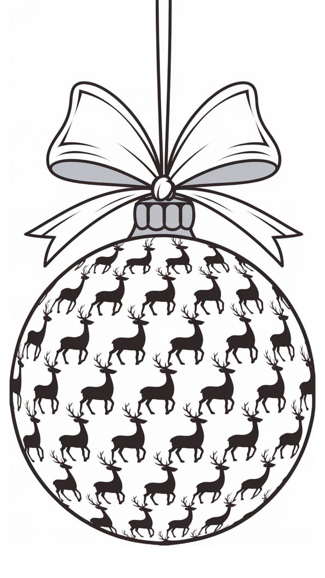 weihnachtskugel mit schleife malvorlage