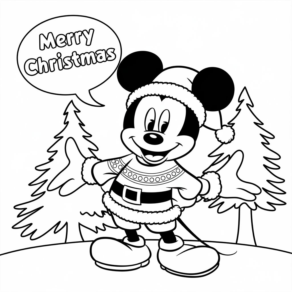micky maus ausmalbilder weihnachten disney
