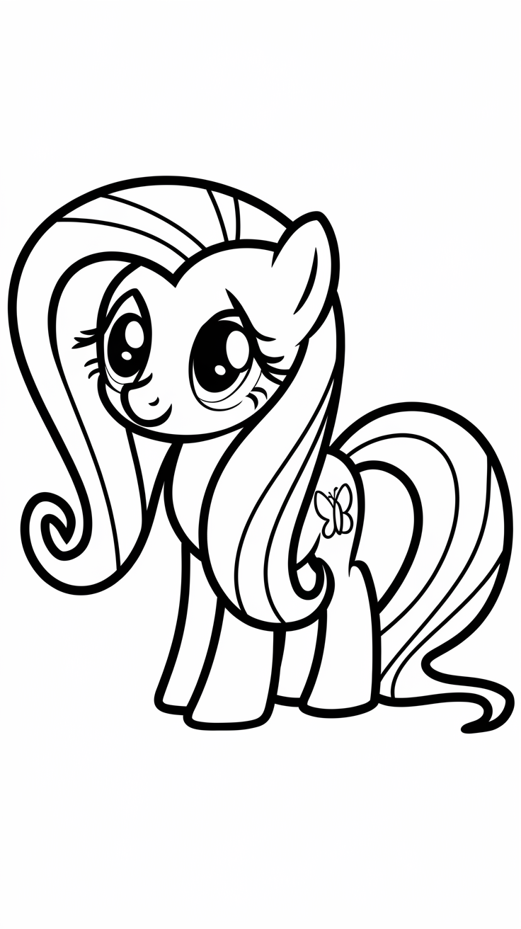 my little pony ausmalbilder fluttershy