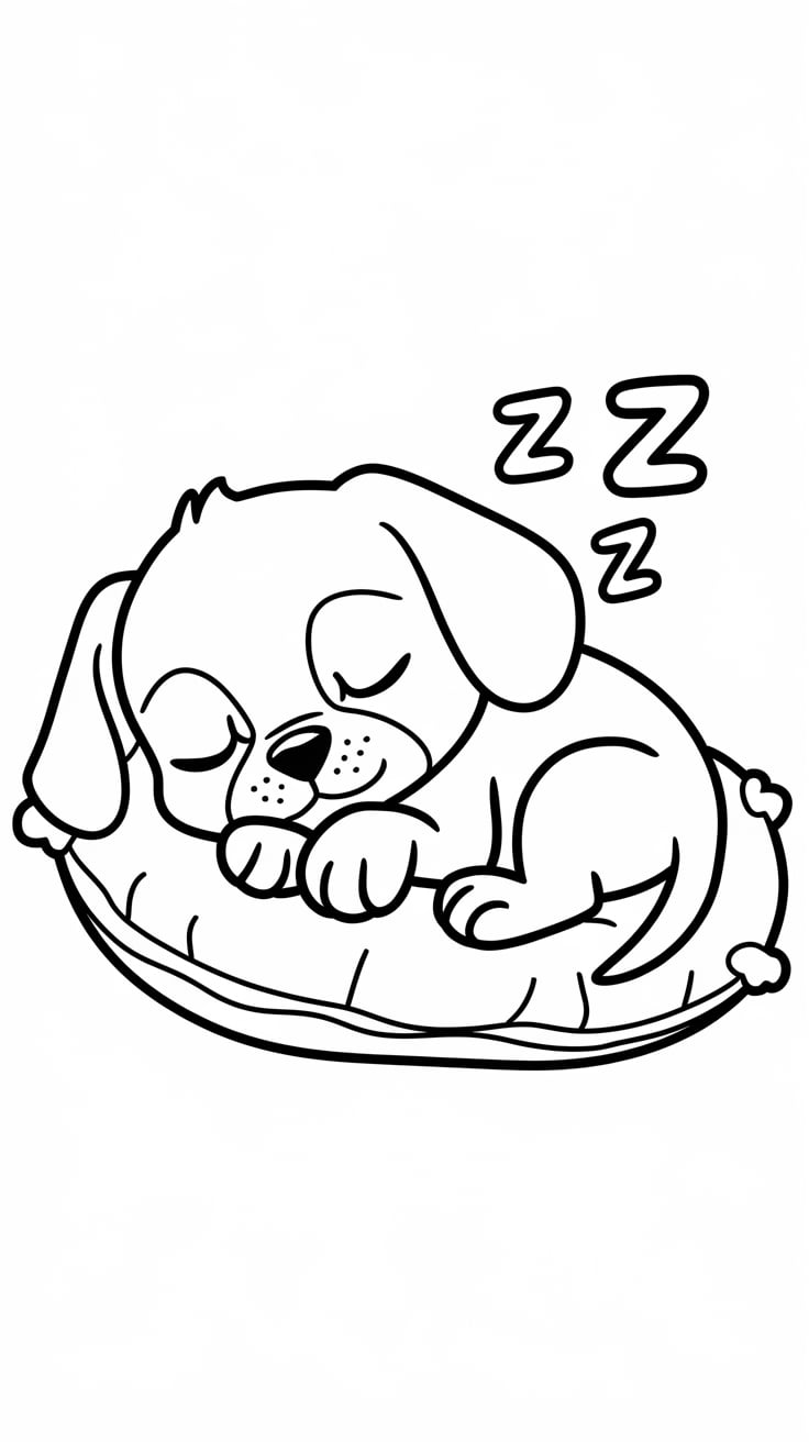 ausmalbilder hund mit welpen