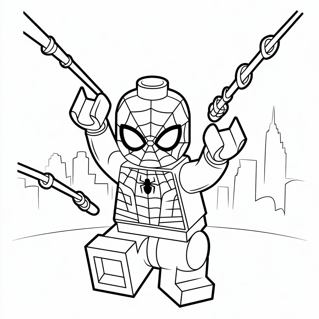 lego spiderman ausmalbild