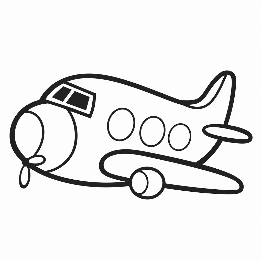 ausmalbild flugzeug kostenlos