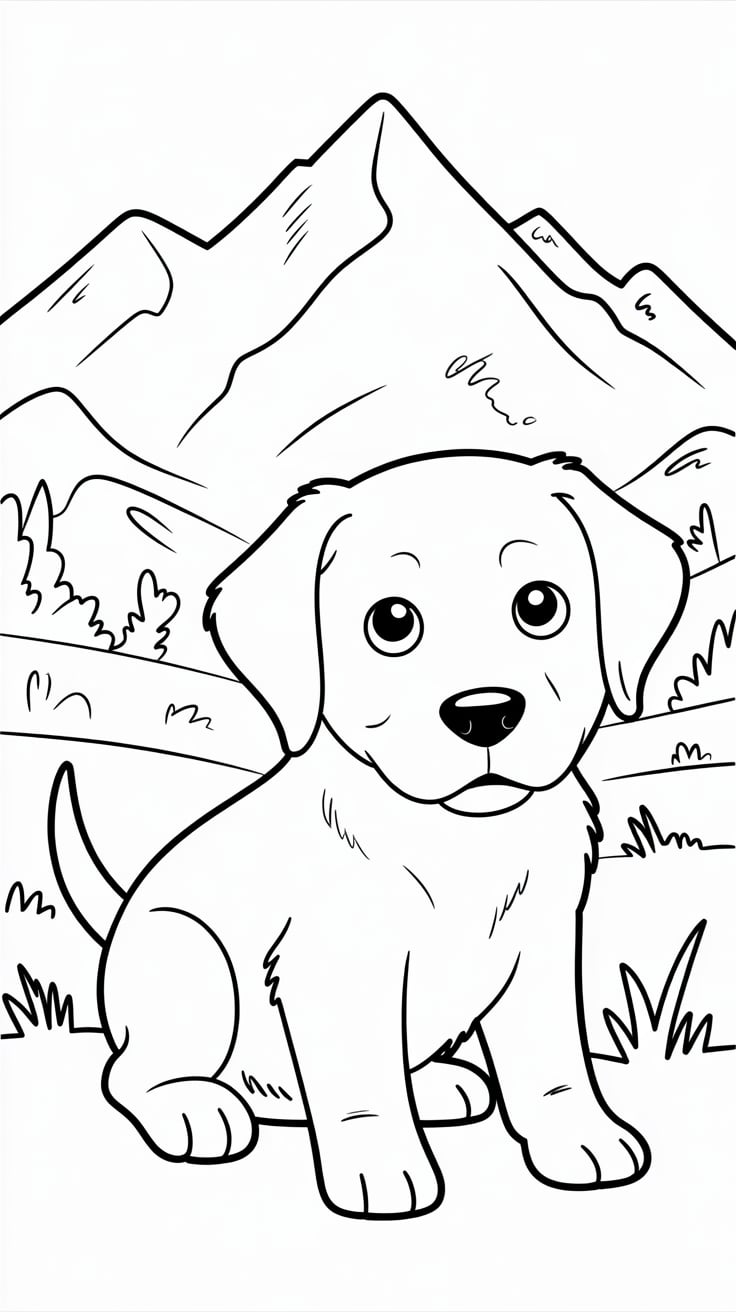 labrador welpe ausmalbild