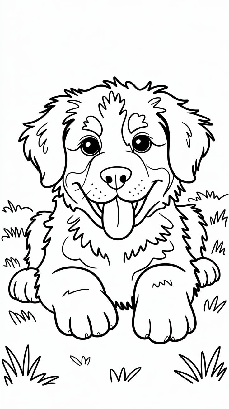 ausmalbilder golden retriever welpen