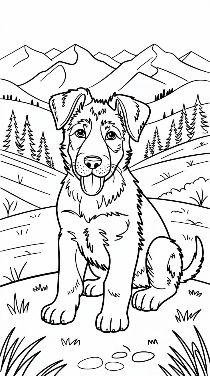 ausmalbild schäferhund welpe