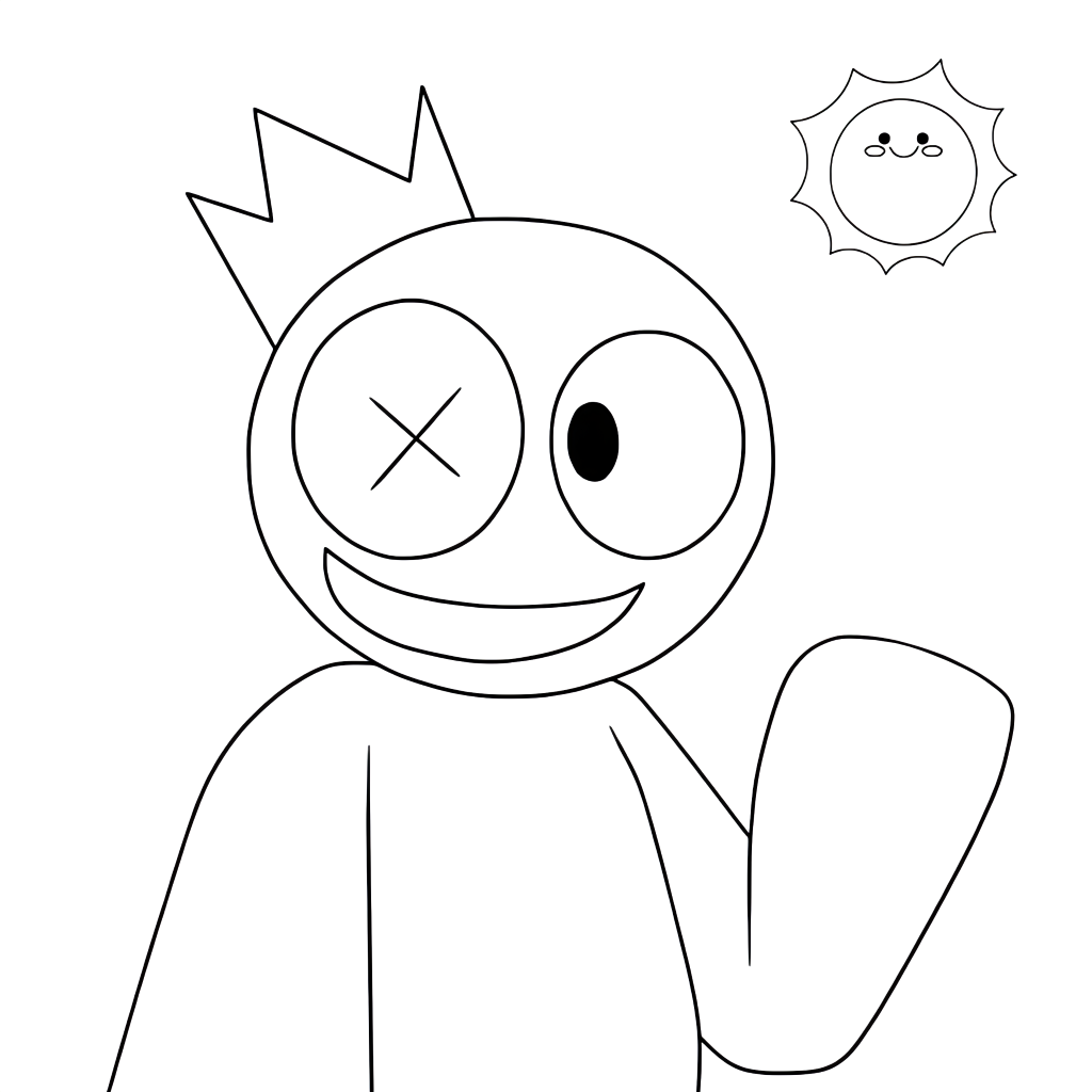 rainbow friends blue ausmalbilder