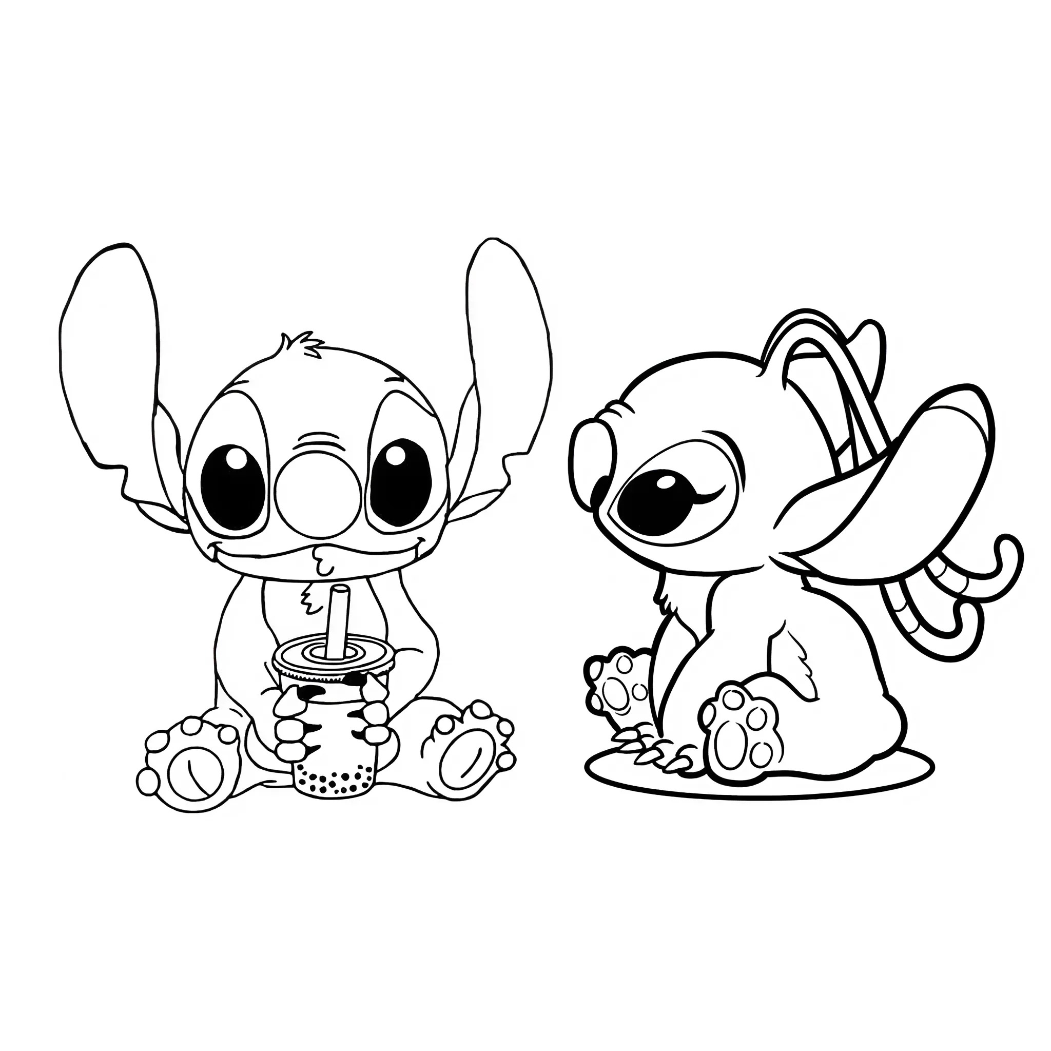 angel und stitch ausmalbilder