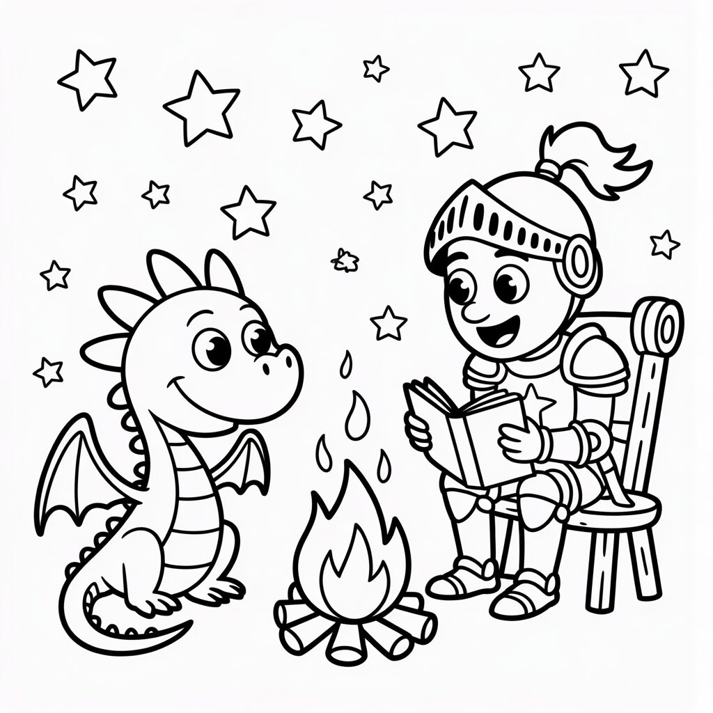 Ausmalbilder Ritter zu Pferd