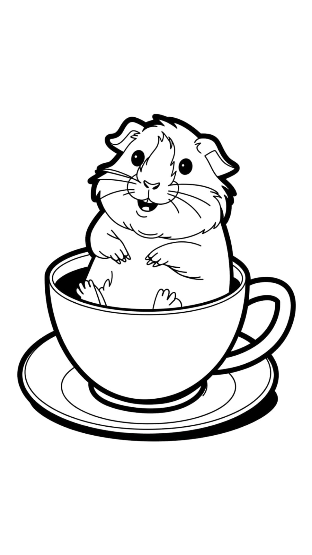 ausmalbild meerschweinchen gratis