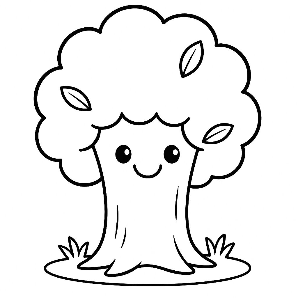 malvorlage baum einfach