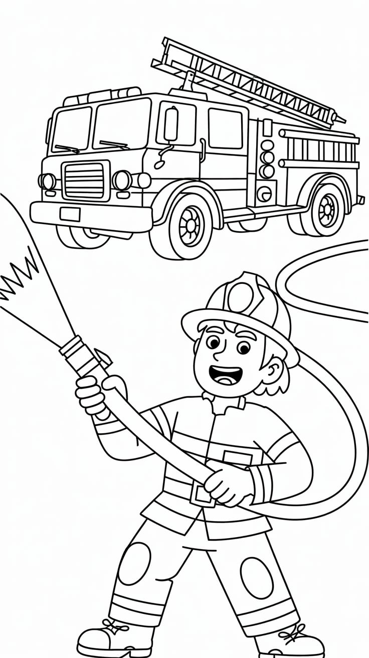 ausmalbild feuerwehr pdf