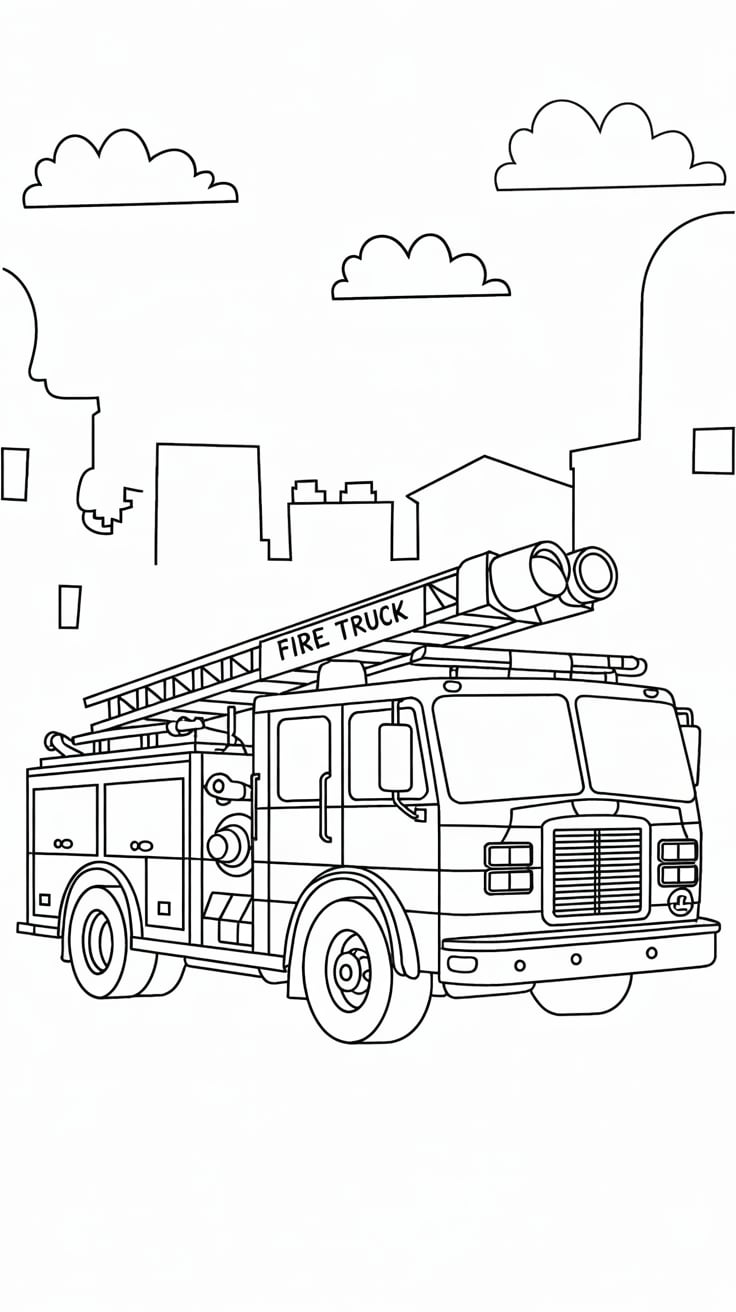 feuerwehr ausmalbilder