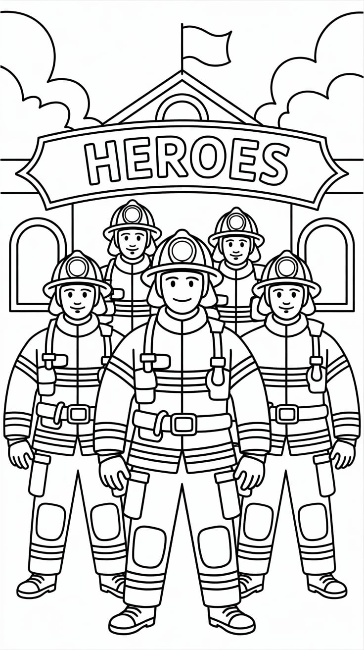 ausmalbilder feuerwehr drehleiter