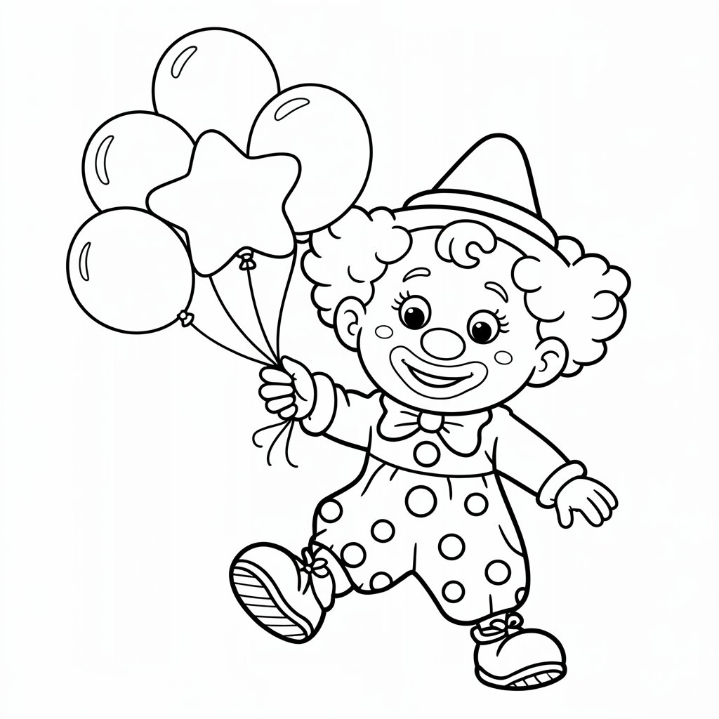 ausmalbilder clown kostenlos